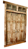 Antique Doors Carved Exterior Teak Veranda Double Hinged Door Original Hardware