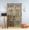 Antique Armoire Floral Carved Storage Wardrobe Cabinet