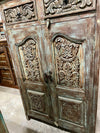 Antique Armoire Floral Carved Storage Wardrobe Cabinet