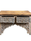 Carved Console Table Farmhouse Entryway Table TV Stand With Drawer