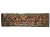 Antique Wall Sculpture Buddha Wall Art Panel Wood Carved Headboard 72x18