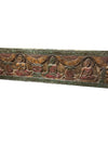 Antique Wall Sculpture Buddha Wall Art Panel Wood Carved Headboard 72x18