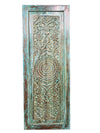 Antique Sliding Barn Doors Blue Floral Carved Wood Farmhouse Doors 80x30