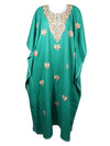 Women's Kaftan Maxi Dress Green Caftans, Oversize L-2XL