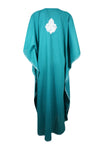 Woman Maxi Kaftan Dress Blue Flowy Kaftan Gift L-2XL