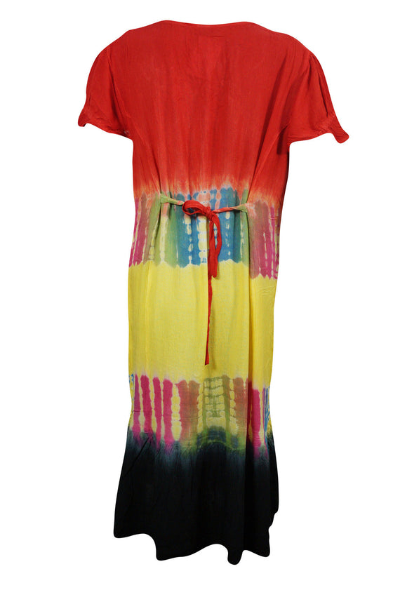 TIEDYE Summer Dress, Beach Cover Up, Tie Dye ML