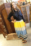 yellow Skirt, Bohemian shirt, MIX MATCH ,Cotton Maxi Set