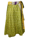 Women Green Handmade Floral skirt One Size